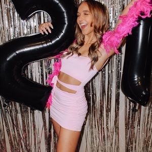 Lucy in the sky pink dress!